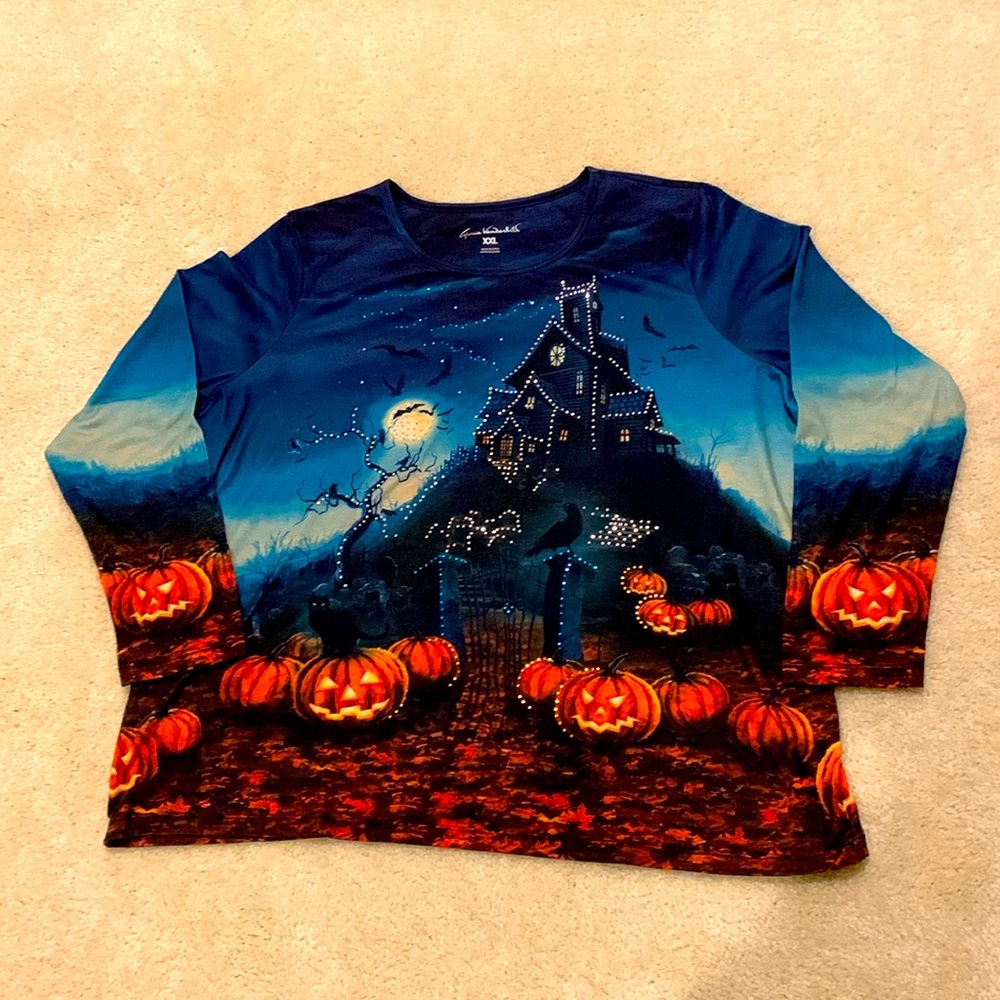 Gloria Vanderbilt Halloween shirt. Size XXL